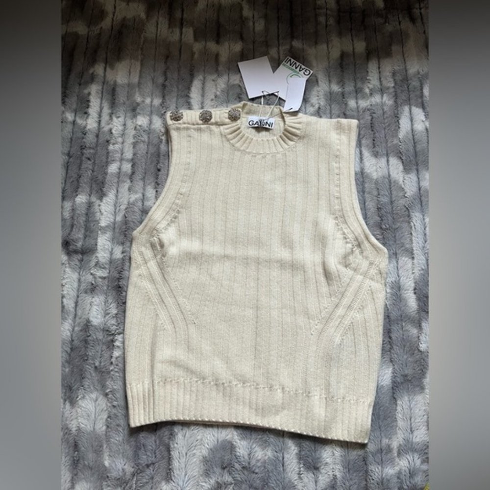 Ganni Sweater Vest Size Small - Picture 2 of 9